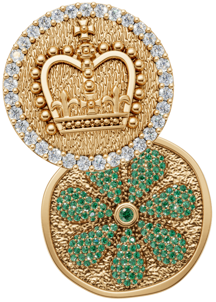 Custom Designed Jewelry Diamond & Emerald Pendants